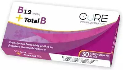 Cure Pharmaceutical B12 1000μg + Total B Vitamina pentru Întărirea Sistemului Imunitar 1000mg 30buc