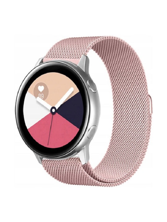 Spacecase Milanese Universal Μεταλλικό Λουράκι Smartwatches 20mm Ανοξείδωτο Ατσάλι Pink 5903943240715 Spacecase Milanese Universal Μεταλλικό Λουράκι Smartwatches 20mm Ανοξείδωτο Ατσάλι Pink 5903943240715