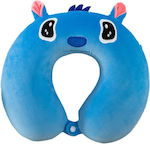 Soft Neck Pillow 30x30cm Blue Cat