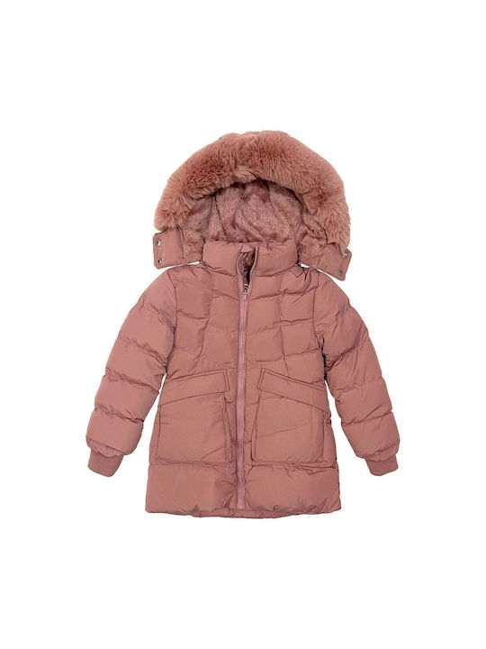 Ustyle Kids Quilted Jacket Long with Lining & Hood SOAPY MILL