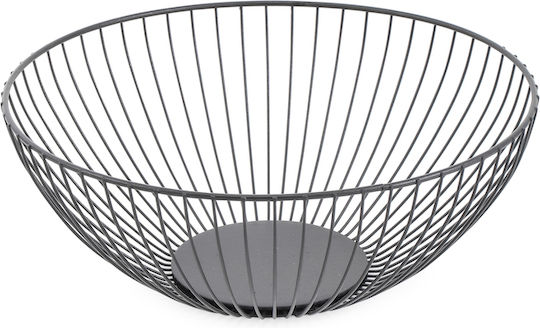 TnS Fruit Bowl Metallic Black 24.5x24.5x10cm