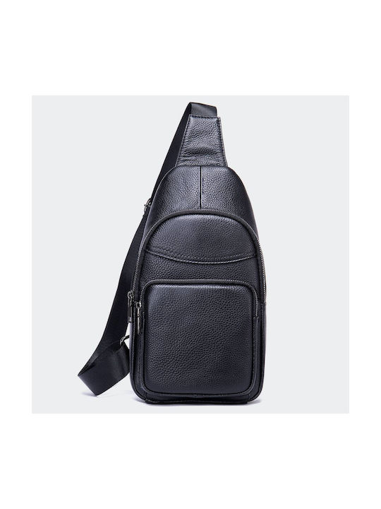Reidel Leather Men's Bag Shoulder / Crossbody Black