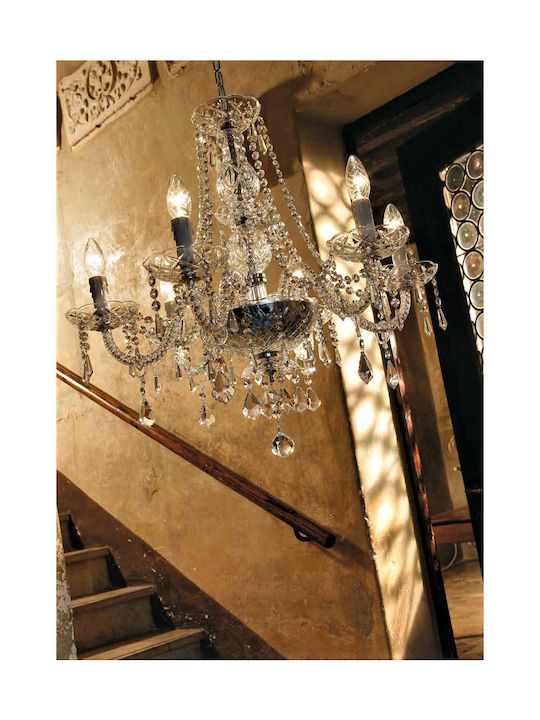 VLD Chandelier with Crystals Gold 66cm