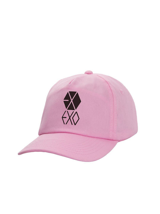 Koupakoupa Παιδικό Καπέλο Jockey Υφασμάτινο Exo Band Korea Ροζ