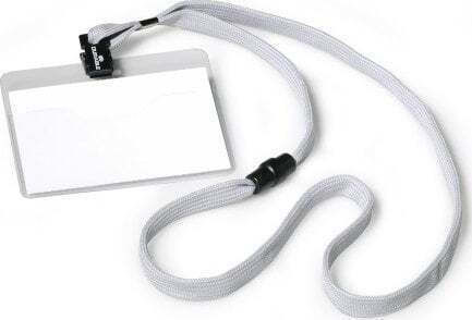 Durable Durable Name Badge 60x90mm Durable 813910 Hard Foil Strip Grey Transparent