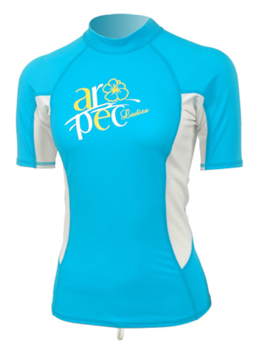 Aropec Women's Short Sleeve Sun Protection Shirt Blue