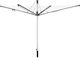 Leifheit Folding Floor Clothes Drying Rack for Garden Made of Aluminum with 50m Hanging Length