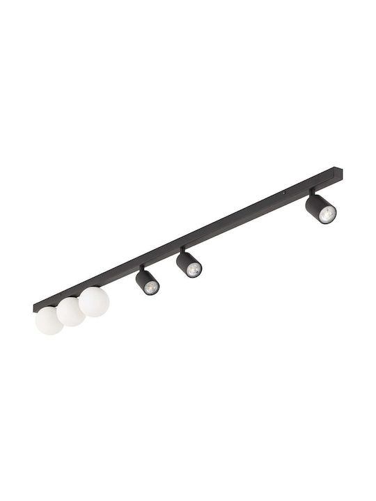 TK Lighting Dreifach Spot mit Fassung GU10 in Schwarz Farbe