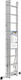 Multifunktionale Aluminiumleiter Höher 3x8 24 Stufen 47x210cm