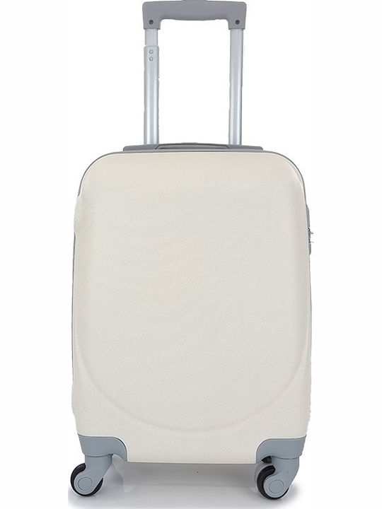 Ormi Cabin Travel Suitcase Hard White with Wheels Height 52cm