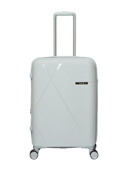 RCM Medium Hard Gray Suitcase with 4 Wheels