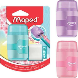 Maped Plastic Pencil Sharpener White with Eraser