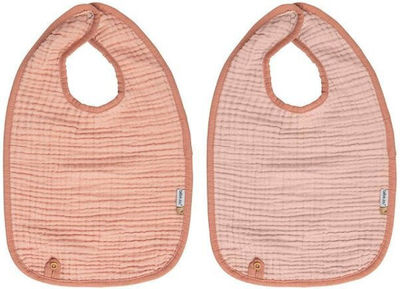 Bebejou Bib Fabric Pink 2pcs