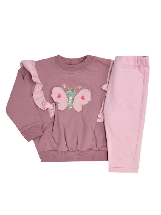 Extan Bebe Kids Sweatpants Set Sapio Apple/Pink