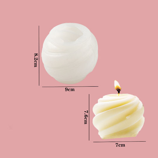 Silicone Mold for Creating Helix-shaped Candle 8.2x9.0cm