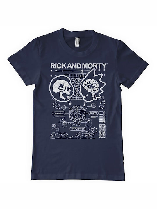 Paperinos T-shirt Rick And Morty Μπλε Βαμβακερό