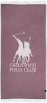 Greenwich Polo Club Πετσέτα Θαλάσσης 85x170 Μπορντό Ανοιχτό Ιβουάρ 3906