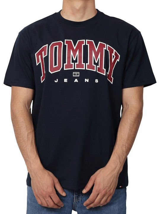 Tommy Hilfiger Arch T-shirt Bărbătesc cu Mânecă Scurtă Albastru închis