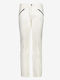 Women's Fabric Trousers with Elastic Regular Fit White