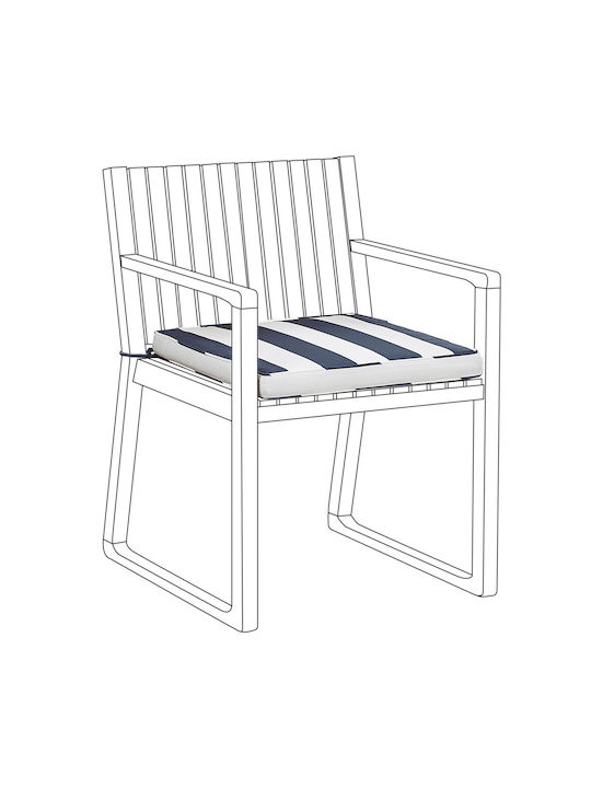 Beliani Garden Chair Cushion Blue and White
