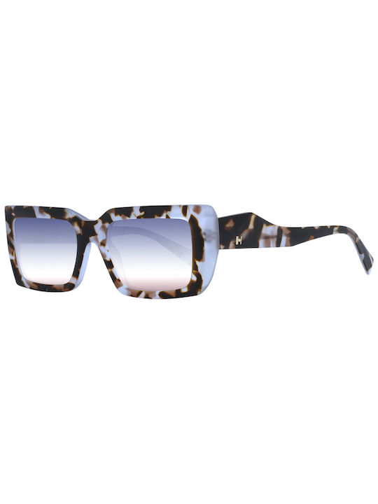 Ana Hickmann Women's Sunglasses with Multicolour Tartaruga Plastic Frame and Blue Gradient Lens HI9199 G21