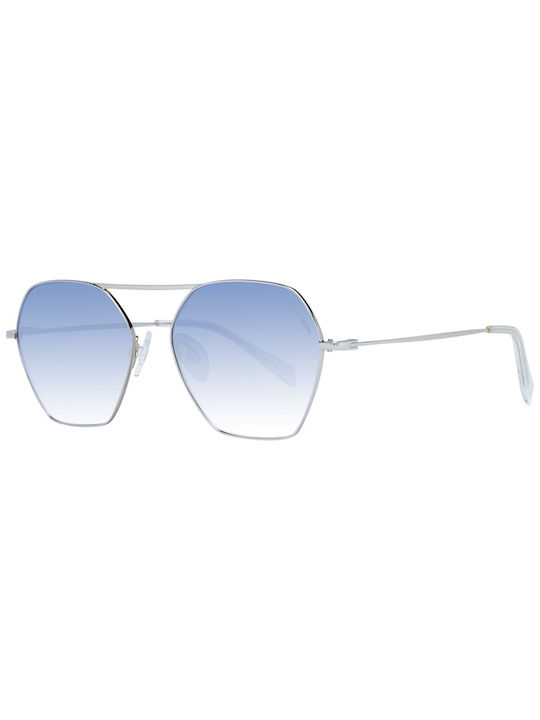 Ana Hickmann Sonnenbrillen mit Silber Rahmen und Blau Verlaufsfarbe Linse HI3105 03A