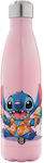 Stitch Ice Cream Metallic Thermos Water Bottle Pink Iridescent Stainless Steel Double Wall 500ml