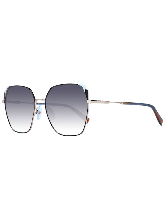 Ana Hickmann Дамски Слънчеви очила с Многоцветен Метален Рамка и Сив Слънчеви очила Леща HI3169 12A