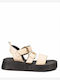 Carad Shoes Women's Flat Sandals in Beige Color