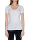 Guess Damen T-shirt mit V-Ausschnitt Rosa