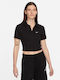 Sportswear Women's Sports Polo Blouse Short Sleeve Black
