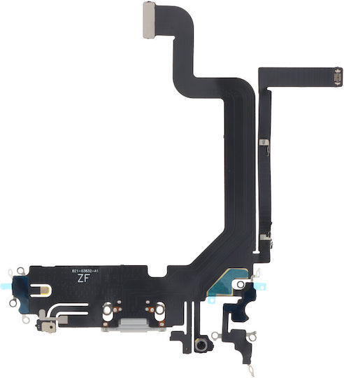 Flex Cable with Charging port in White color for iPhone 14 Pro Max