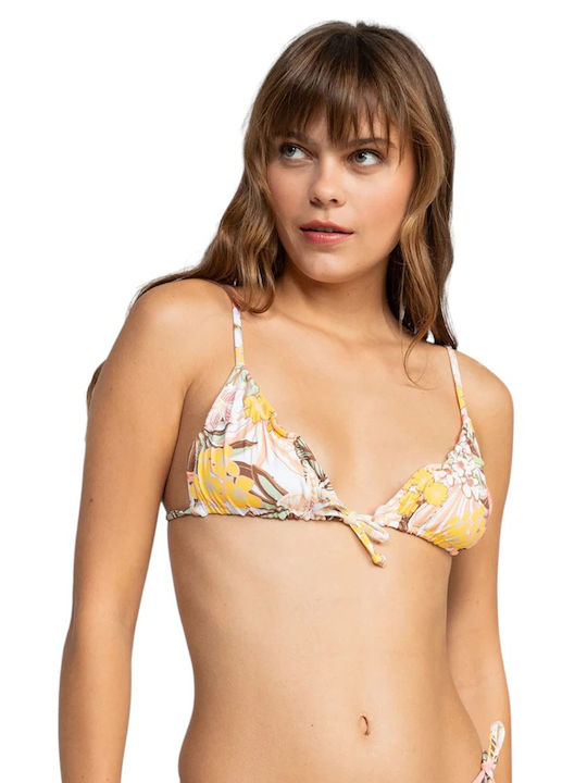 Roxy Tiki Tri Bikini Top Λευκό