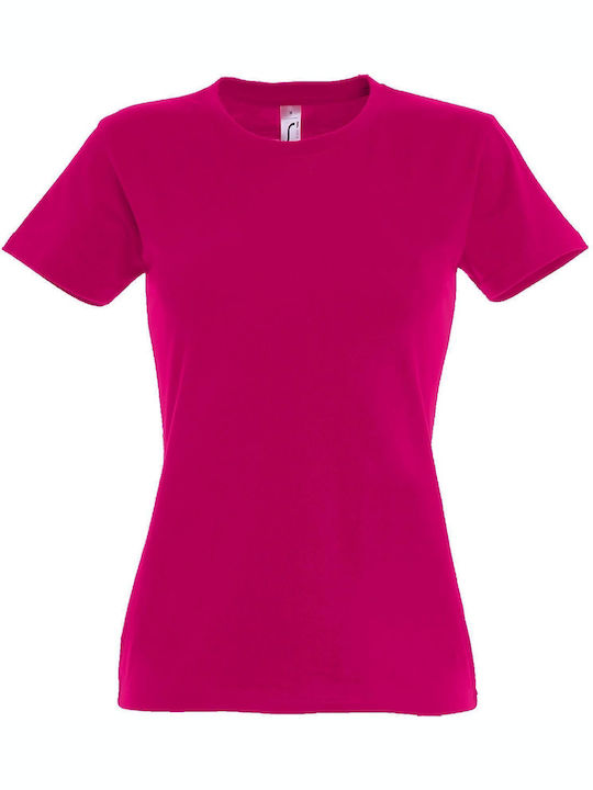 Sol's Imperial Women's Short Sleeve Promotional T-Shirt Fuchsia