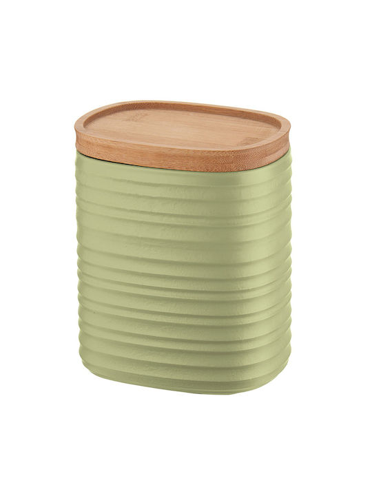 Marva General Use Vase with Lid Wooden Green 500ml 1 Piece