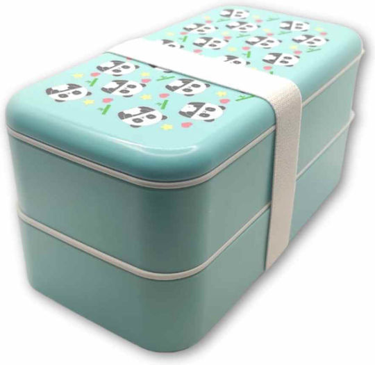 I-Total Panda Set de mâncare pentru copii din plastic Izoterma Turcoaz x x 9.5buc