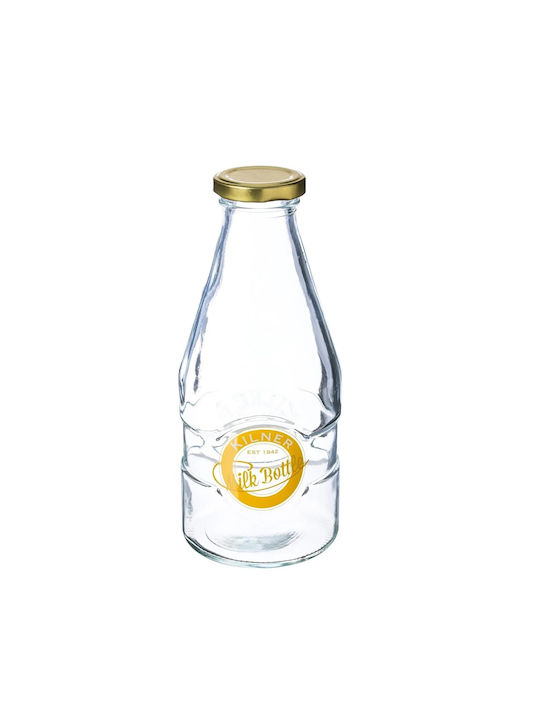 KIlner Μπουκάλι Νερού Γυάλινο με Βιδωτό Καπάκι Διάφανο 568ml
