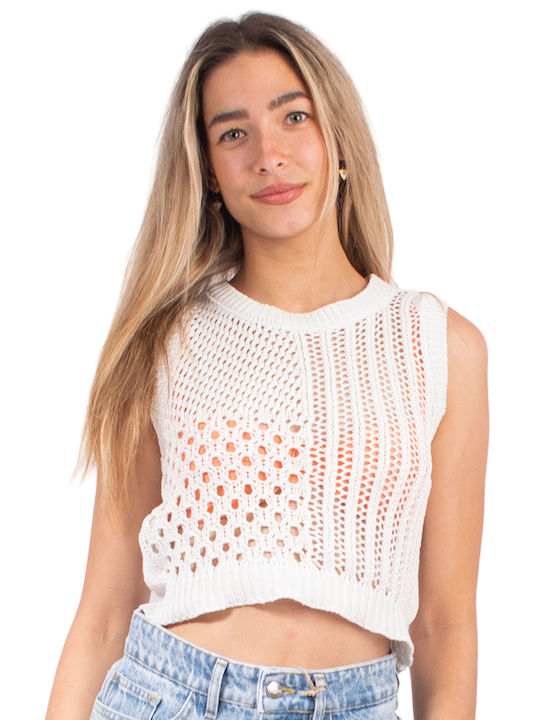 Combos Knitwear pentru Femei de Vară Bluză White