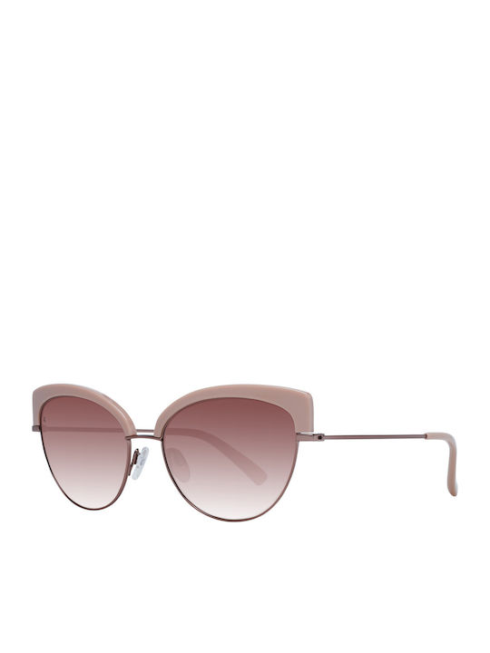 Rodenstock Damen Sonnenbrille mit Rose Gold Metall Gestell und Rosa Verlaufsfarbe Linse