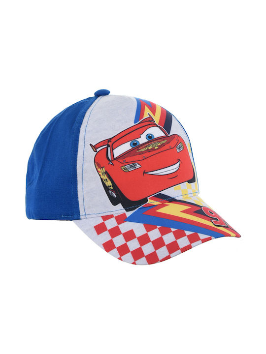 Superheroes Kids' Hat Jockey Fabric Cars Blue