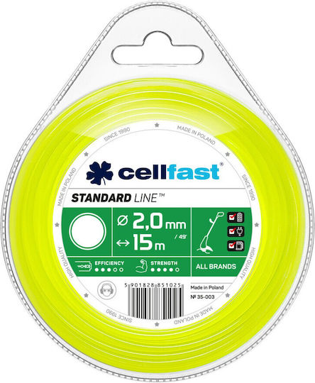 Cellfast Round Brush Cutter Trimmer Line 2mm 15m