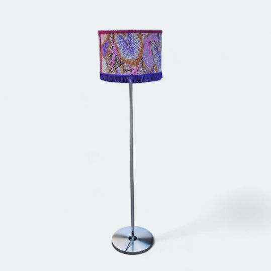 Oxygen Purple Leefs Floor Lamp H165cm. with Socket for Bulb E27 Pink