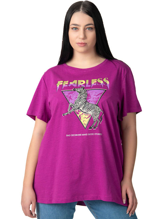 Maniags Femeie Tricou Magenta