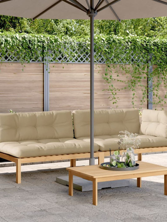 Set Cameră De Zi Pentru Exterior 3 Piese Maro Cu Perne