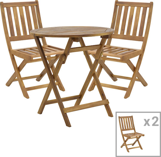 Dining Room Set 3 Pieces Natural 282-000052