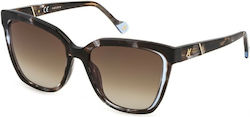 Yalea Sunglasses Brown with Acetate Frame & Brown Lens