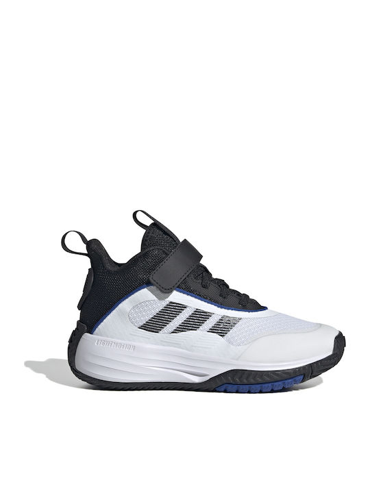 Ownthegame Ownthegame 3.0 K Kids Sports Shoes Basketball with Hoop & Loop Closure Cloud White / Core Black