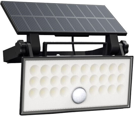 Lucas Lumini De Inundație Cu LED-uri Solar Etanș 6W Alb Rece 5000K Cu Senzor De Mișcare IP66