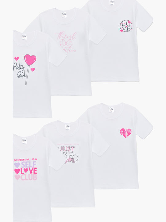 Pretty Baby Set Kinder-Unterhemden Kurzarm white 6Stück