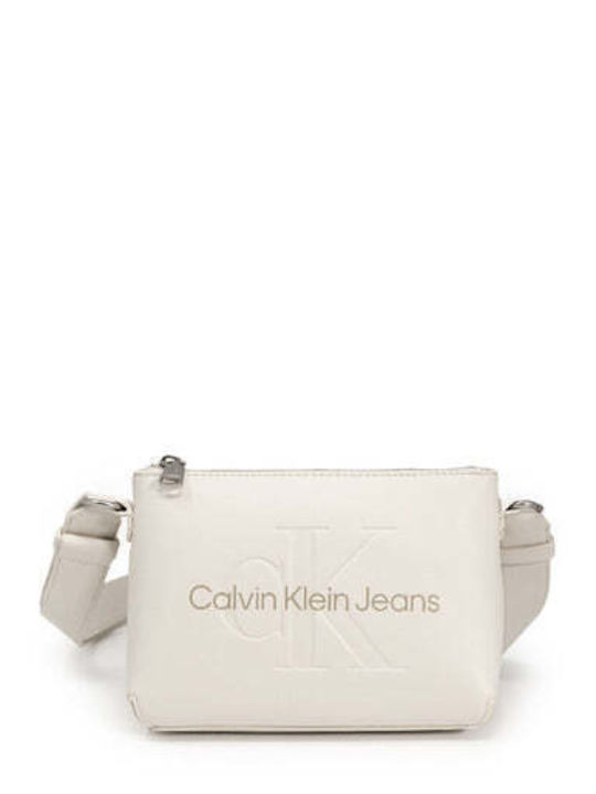 Calvin Klein Γυναικεία Τσάντα Χιαστί Λευκή
